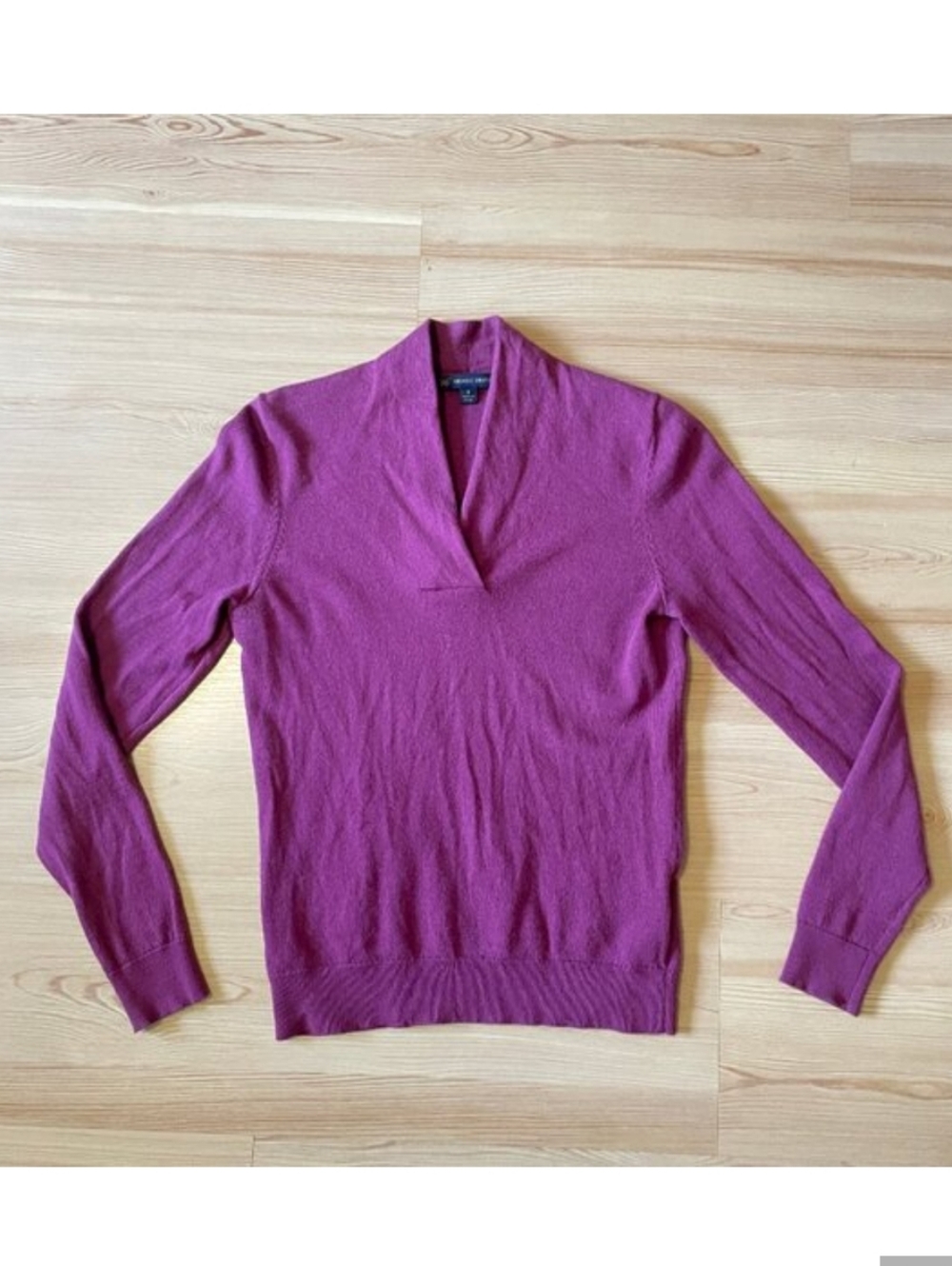 Brooks Brothers Merino Wool Sweater, Purple, Small